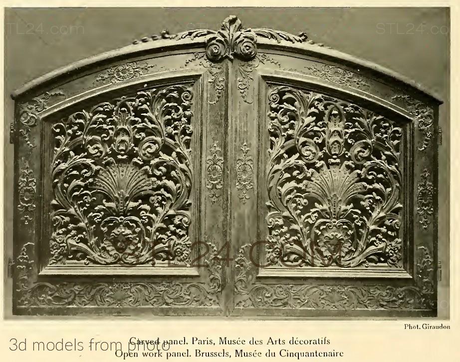 Панели резные (CARVED PANEL_1694 -  | 3D model 3DSMAX / OBJ / STL) 3D модель для ЧПУ станка